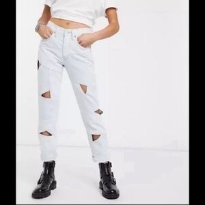 ✅ Levi’s PREMIUM 501 cut out redesigned straight leg jeans